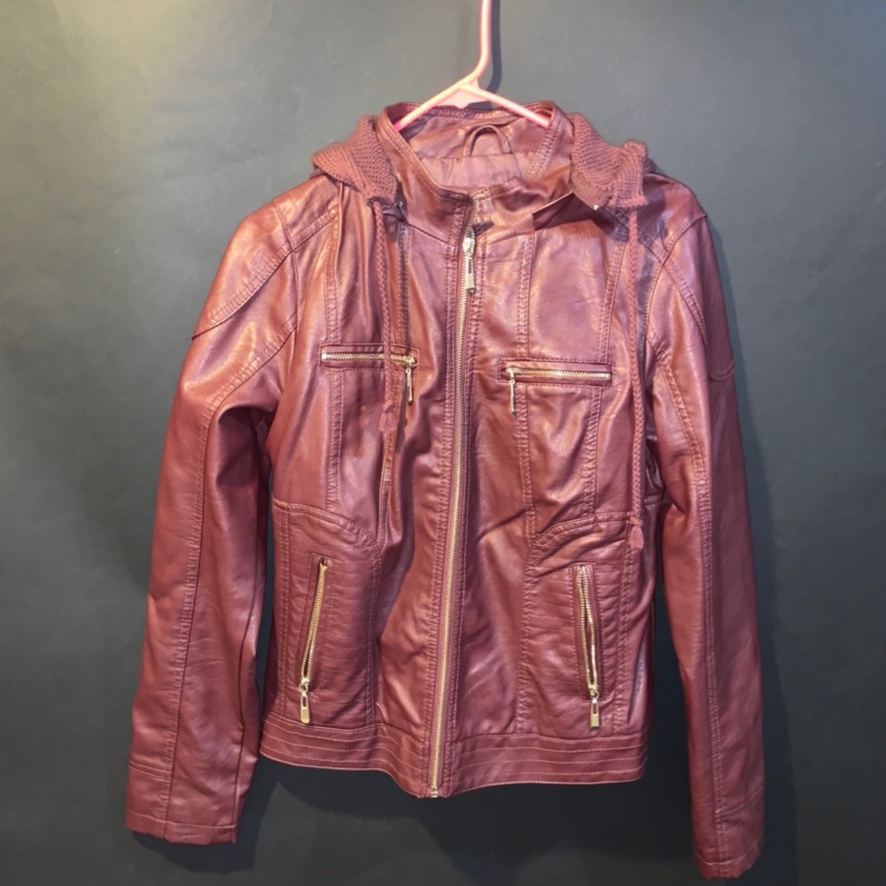 Burgundy Leather Jacket